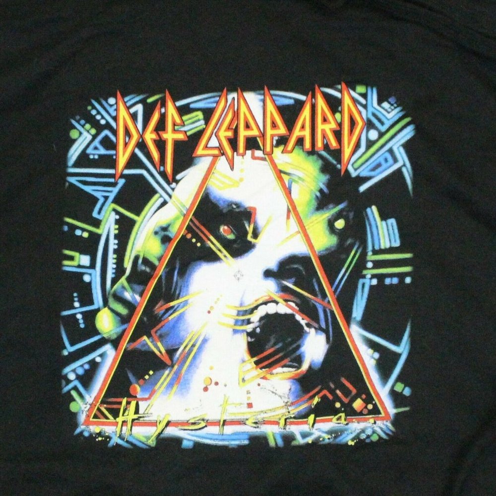 Def Leppard Hysteria Pull Over Hooded Sweatshirt - Picture 2 of 4
